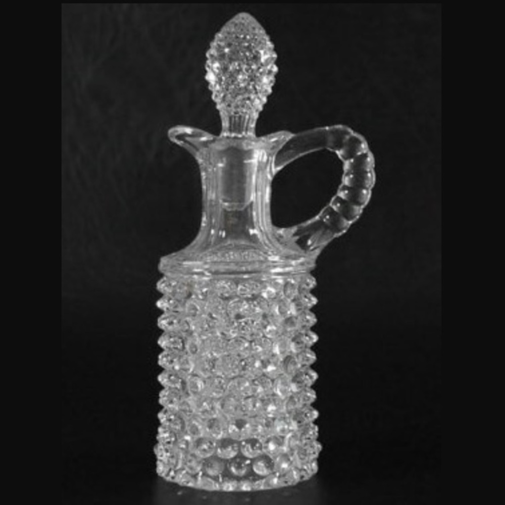 Flint Glass Company Antique Oil Cruet with Stopper